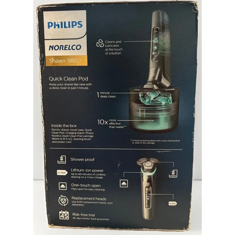 Philips Norelco Shaver 9800 S9987/85 SenseIQ Wet Dry NEW Sealed